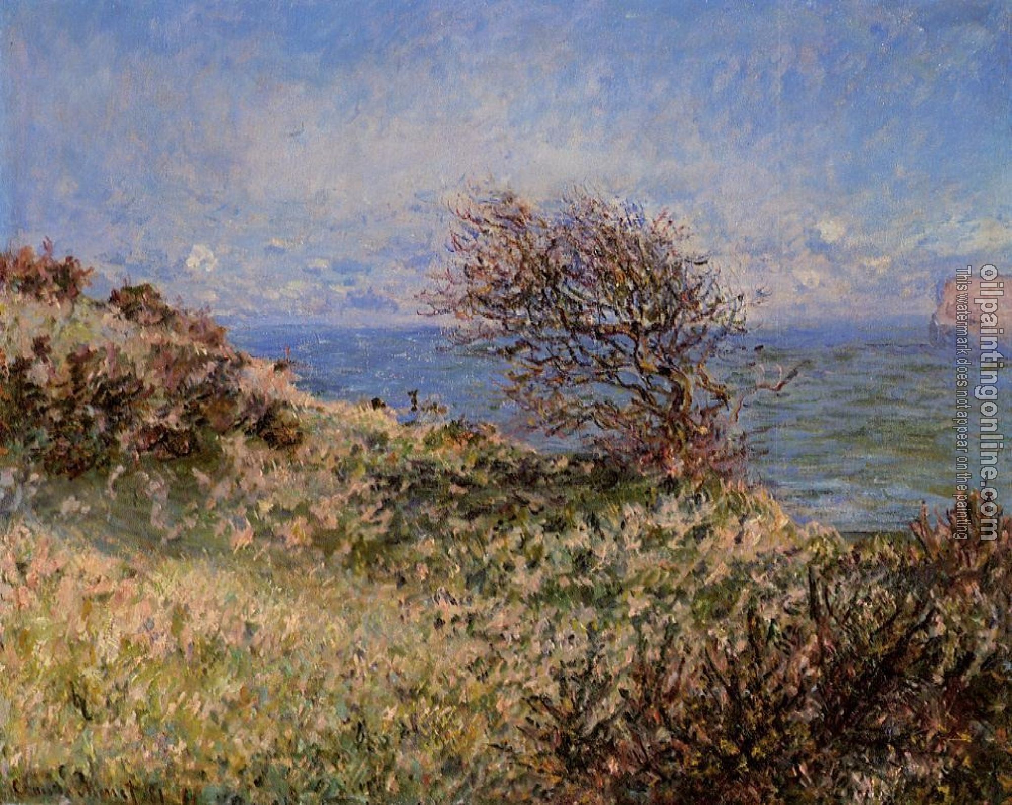 Monet, Claude Oscar - On the Cliff at Fecamp